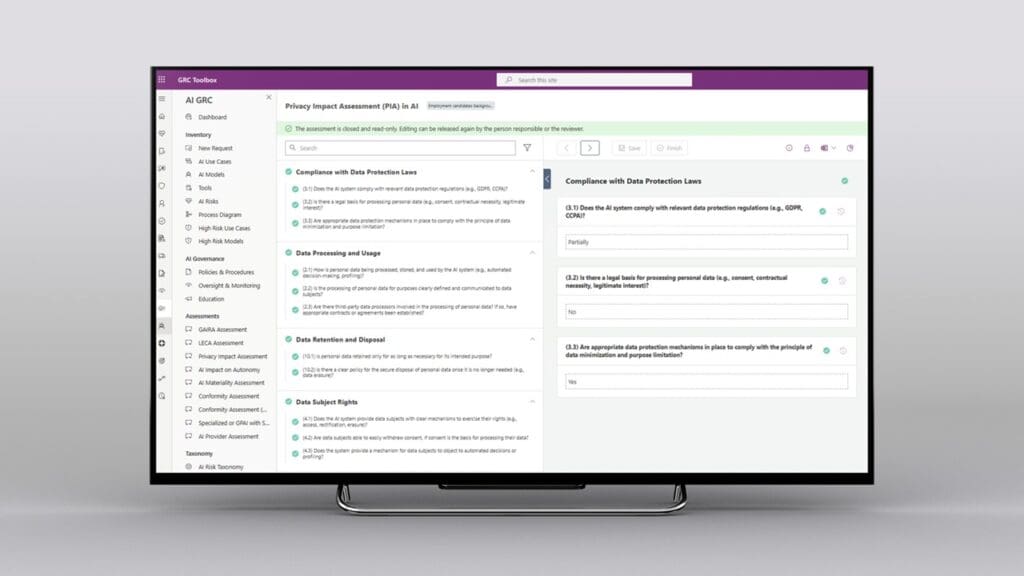 AI GRC Module - Privacy Impact Assessment in AI