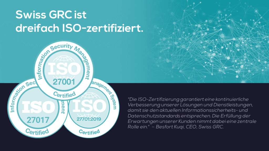 Swiss GRC obtient une triple certification ISO