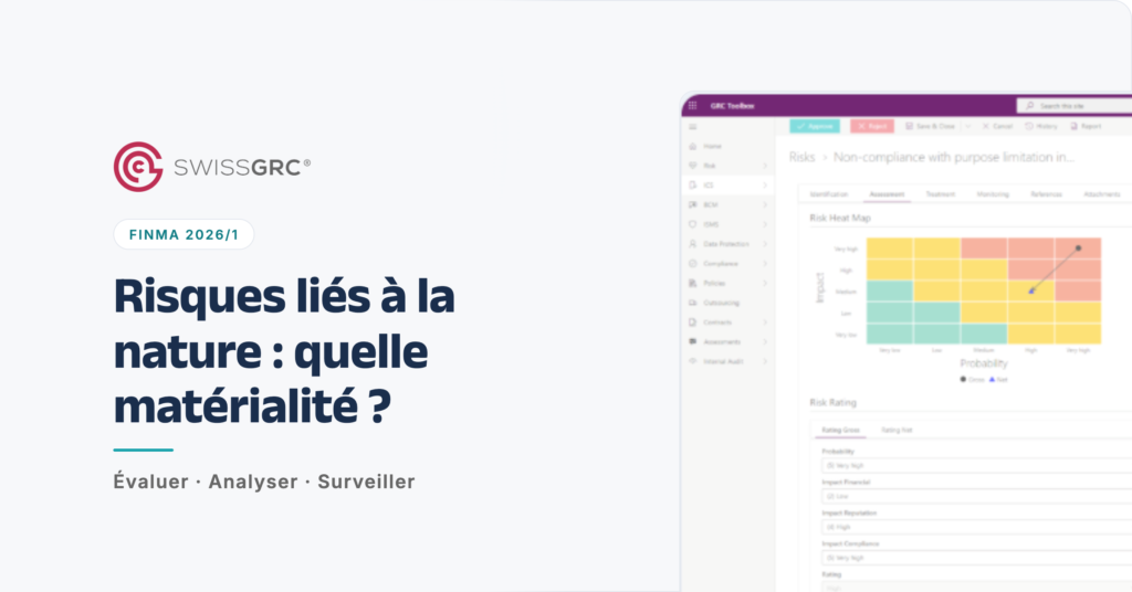 FINMA 2026/1 : ce qu&rsquo;exige aujourd&rsquo;hui une évaluation de la matérialité